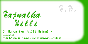 hajnalka willi business card